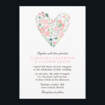 Modern Floral Heart Wedding Invitation<br><div class="desc">Modern and stylish wedding invitations perfect for a spring or summer wedding feature a beautiful illustration of a floral heart. Visit our store for more colour options and matching products.</div>