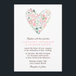 Modern Floral Heart Wedding Invitation<br><div class="desc">Modern and stylish wedding invitations perfect for a spring or summer wedding feature a beautiful illustration of a floral heart. Visit our store for more colour options and matching products.</div>