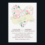Modern Floral Heart Wedding Invitation<br><div class="desc">Modern and stylish wedding invitations perfect for a spring or summer wedding feature a beautiful illustration of a floral heart. Visit our store for more colour options and matching products.</div>