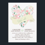 Modern Floral Heart Wedding Invitation<br><div class="desc">Modern and stylish wedding invitations perfect for a spring or summer wedding feature a beautiful illustration of a floral heart. Visit our store for more colour options and matching products.</div>