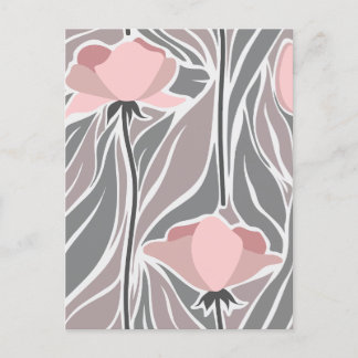 Modern floral holiday postcard
