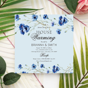 Modern Floral Housewarming Invitation