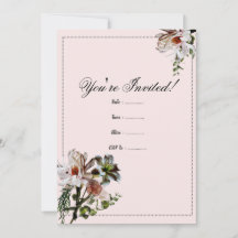 Modern Floral Invite Template 