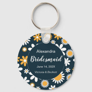 Modern Floral Keychain