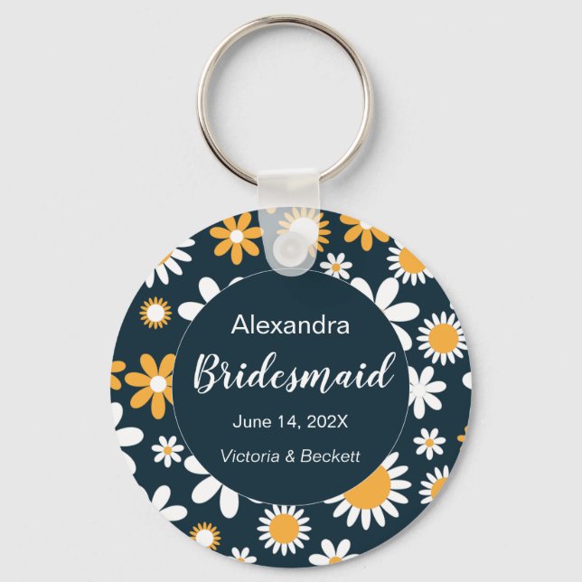 Modern Floral Keychain (Front)