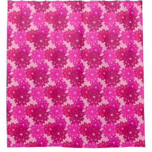 Modern Floral Kimono Print, Pink, Fuchsia and Wine