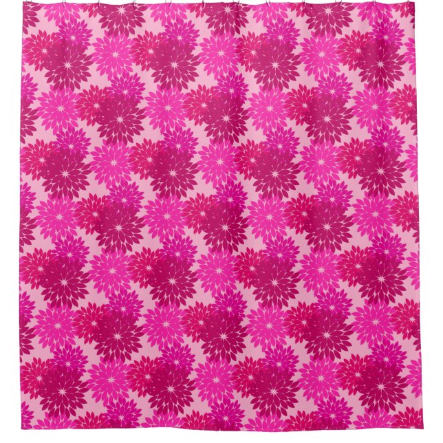 Modern Floral Kimono Print, Pink, Fuchsia and Wine (Front)