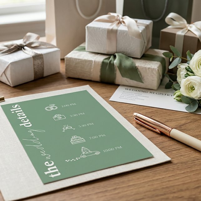 Modern Floral Line Drawn Wedding Invitation (Creator Uploaded)