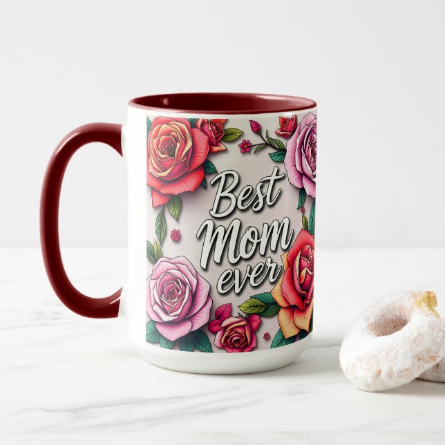 Modern Floral Luxury Gift Collection Mug (With Donut)