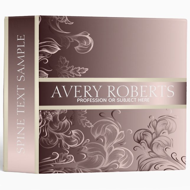 Modern Floral Luxury Sparkle design Binder (Front/Spine)