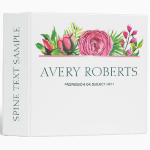 Modern Floral Luxury watercolor design Binder