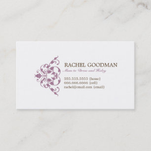 Modern Floral Mommy Card / Personal Calling Card