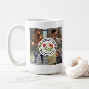 Modern Floral Multi-Photo Custom Mother's Day  Coffee Mug
