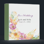 Modern Floral Pastel Wedding Binder<br><div class="desc">Modern and romantic pastel flowers on a pale background would be perfect for your spring or summer wedding. Choose from different fonts and background colours. If you need any help, please contact me and I would be happy to help you.</div>