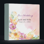 Modern Floral Pastel Wedding Binder<br><div class="desc">Modern and romantic pastel flowers on a pale background would be perfect for your spring or summer wedding. Choose from different fonts and background colours. If you need any help, please contact me and I would be happy to help you.</div>