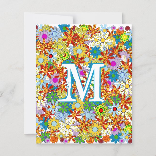 Modern Floral Pattern Bright Colours (Front)
