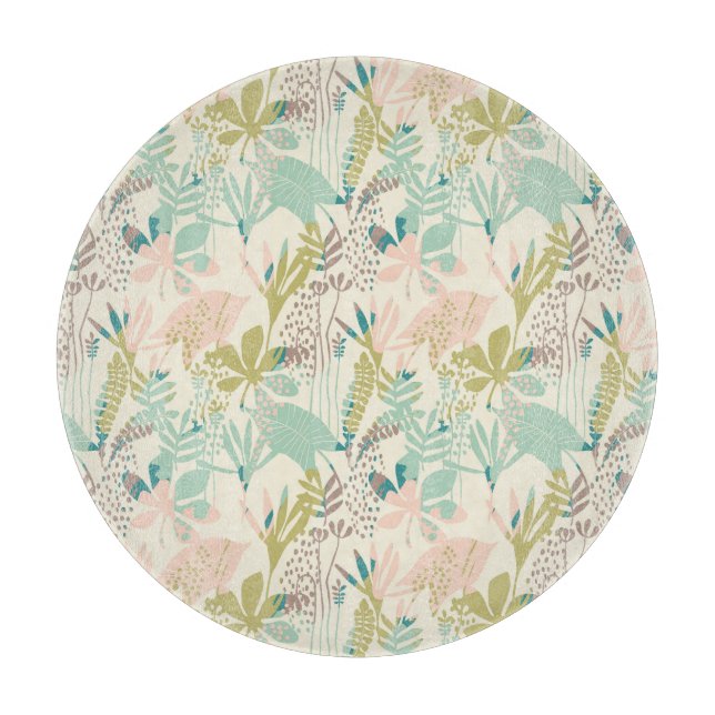 Modern Floral Pattern Cutting Board (Front)