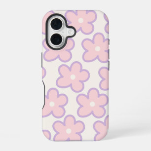 Modern Floral Pattern Iphone Case   Pink Aesthetic