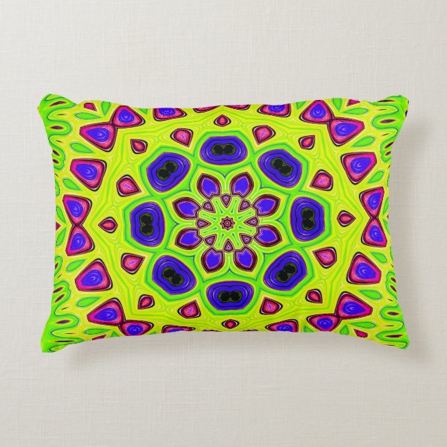 Modern floral pattern. Raster illustration. Persia Accent Pillow (Front)