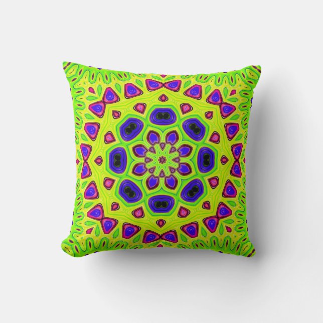 Modern floral pattern. Raster illustration. Persia Throw Pillow (Front)