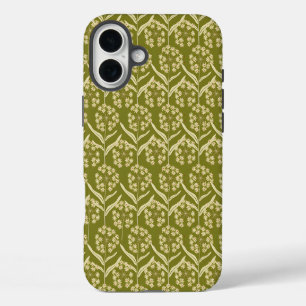 Modern Floral Pattern: White Umbel Flowers iPhone 16 Plus Case