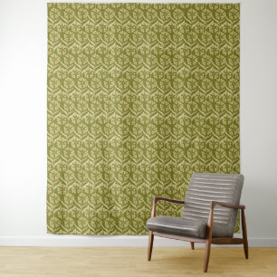 Modern Floral Pattern: White Umbel Flowers Tapestry