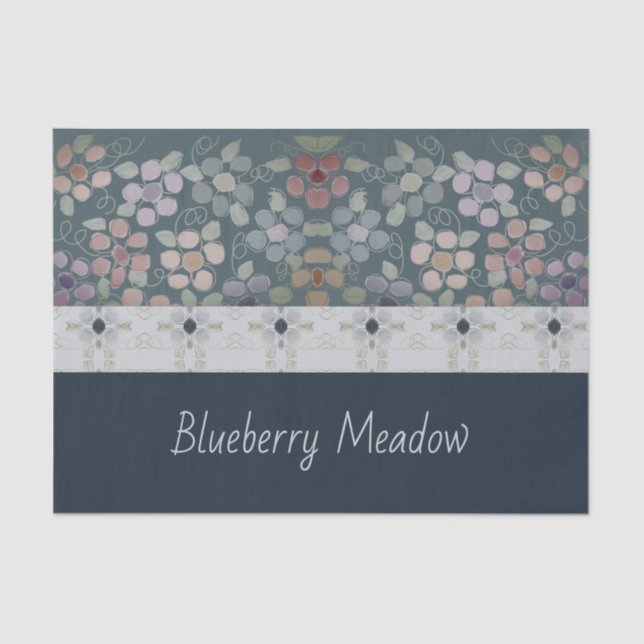 Modern Floral Patterned Designer Tissue Paper (Front)