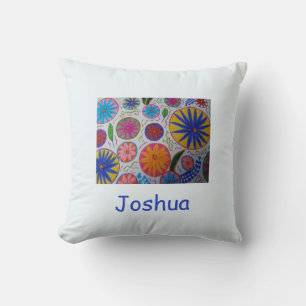 Modern Floral Personalised Throw Pillow