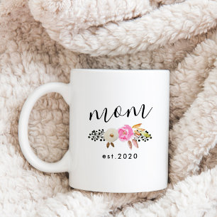 Modern Floral Personalized Mother's Day Coffee Mug