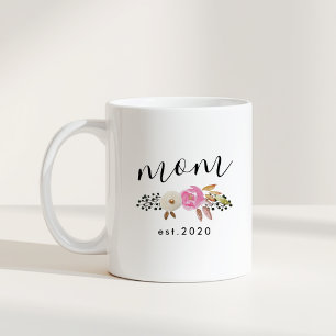 Modern Floral Personalized Mother's Day Gift Coffee Mug