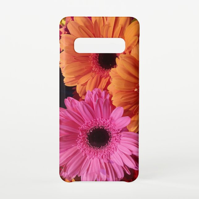 Modern Floral Photography Pink and Orange Gerbers Samsung Galaxy Case (Back)