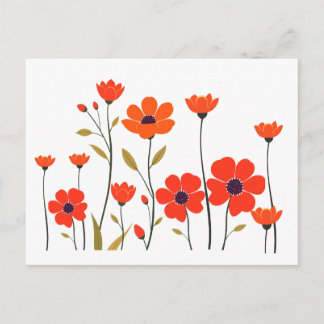 Modern Floral Postcard