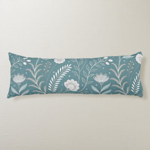 Modern Floral Print Brushed Polyester Body Pillow