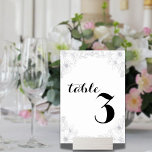 Modern Floral Reception  Table Number<br><div class="desc">Looking for the perfect way to direct your wedding guests to their seats at the reception? Look no further! Introducing our Minimalist Floral Reception Table Number Card - the epitome of modern elegance. - Black, white, and grey colour palette for a sleek and sophisticated look - Made from sturdy cardstock...</div>