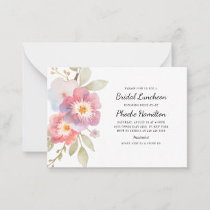 Modern Floral Rustic Botanical Bridal Shower Card