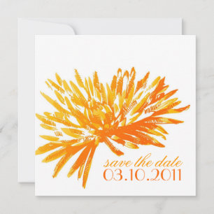 Modern Floral Save the Date Cards