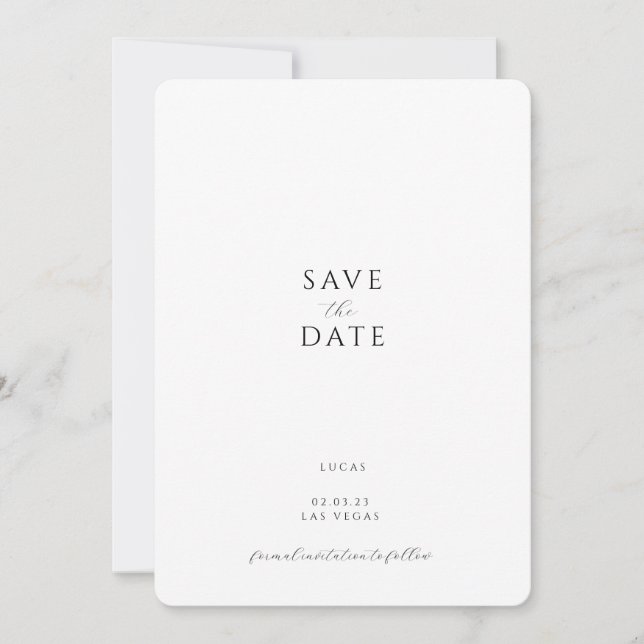 Modern Floral Save the Date Invitation (Front)