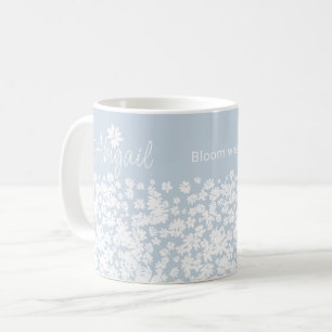 Modern Floral Sayings & Daisies Custom Coffee Mug