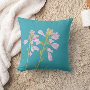 Modern Floral Silhouette Throw Pillow