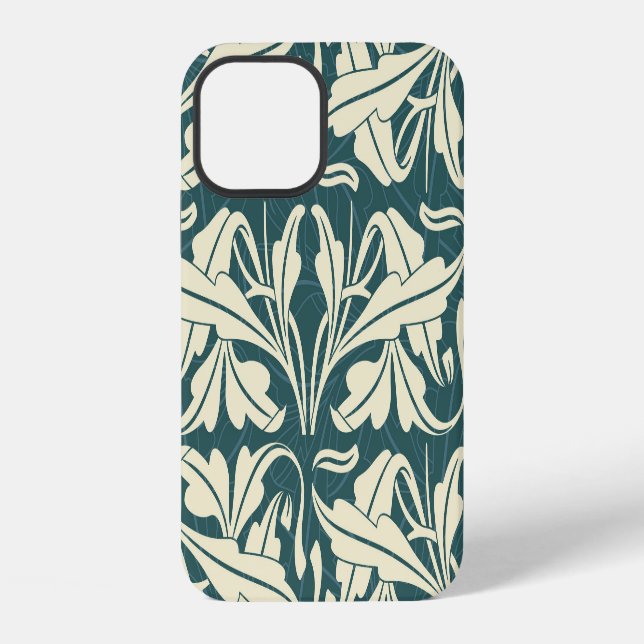Modern Floral: Stylish Pattern Design. iPhone Case (Back)