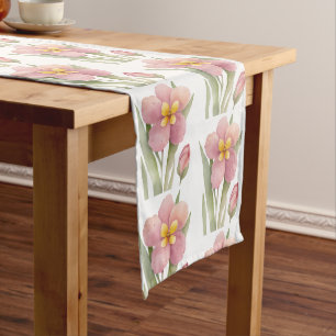Modern floral table runner