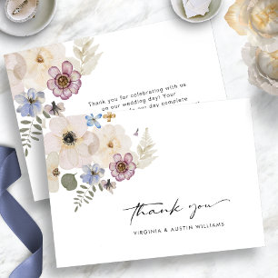 Modern Floral Thank You Card