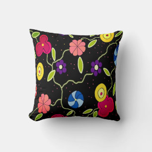 Modern Floral Throw Pillow