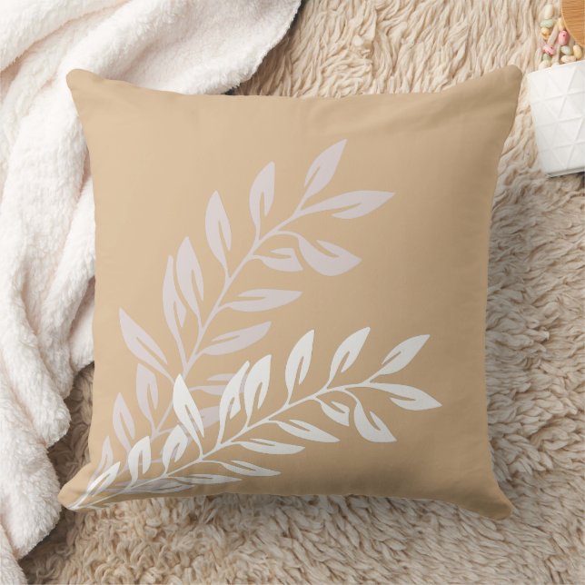 Modern Floral Throw Pillow (Blanket)