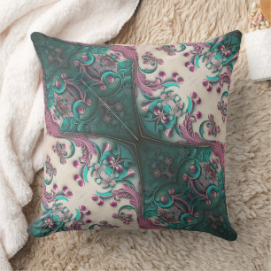 Modern Floral Throw Pillow