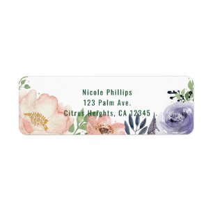 Modern Floral Watercolor Bridal Shower Invitation