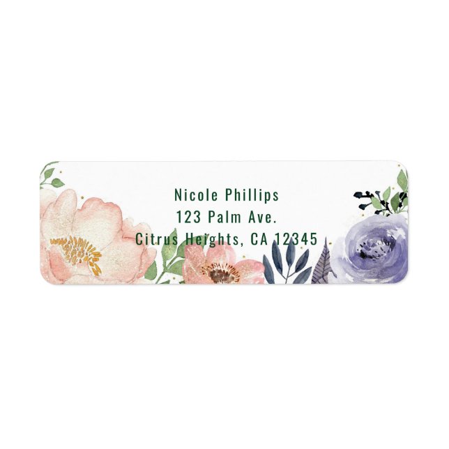 Modern Floral Watercolor Bridal Shower Invitation (Front)