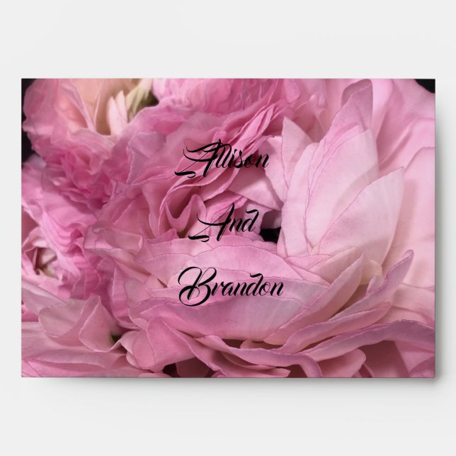 Modern floral wedding envelope (Front)