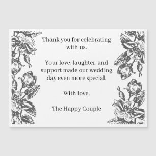 Modern Floral Wedding Thank You Card Elegant Min