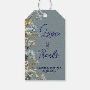 Modern Floral Wedding Thank You Gift Tags